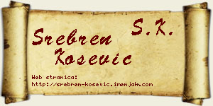 Srebren Košević vizit kartica